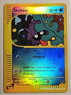 2002 E-Card Expedition Shellder Card 129/165 Reverse Holo - Image 1