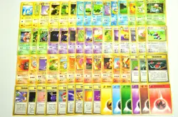 Pokemon card Lot 60 Old Back Non Holo Pikachu Vaporeon Slowpoke Meowth etc... - Image 1