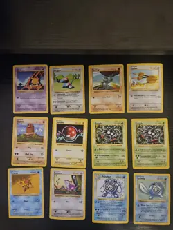 All Three Original Starters Pikachu Shadowless Pokemon Cards Lot Vintage Damage - Image 3