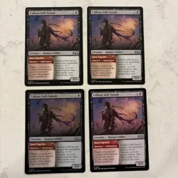 Magic the Gathering MTG Callous Sell-sword 1 Foil 3 Reg Play Set Of 4 Cards - Image 1