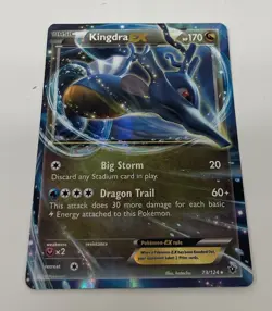 Pokemon TCG XY Fates Collide Kingdra EX Card #73/124 Game Collection - Image 3