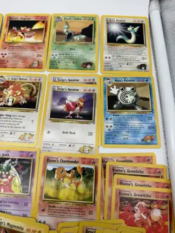 Pokemon Lot of 50+ Gym Heroes LP-NM Cards TCG WOTC Sabrina Erika Brock Misty VTG - Image 4