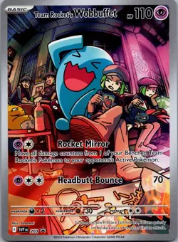 Team Rocket's Wobbuffet 203 SV: Scarlet & Violet Promo Cards Promo Holo NM - Image 1