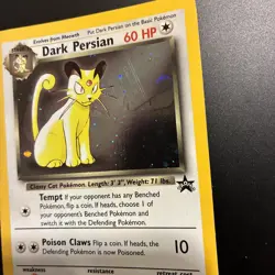 Pokemon TCG Dark Persian Black Star Promo #17 Holo Card WOTC LP - Image 2