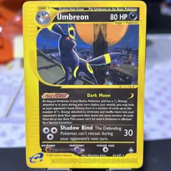 Pokemon TCG 2002 Umbreon Aquapolis 41/147 Non Holo Rare Card regular E-reader - Image 1