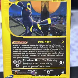 Pokemon TCG 2002 Umbreon Aquapolis 41/147 Non Holo Rare Card regular E-reader - Image 3