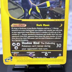 Pokemon TCG 2002 Umbreon Aquapolis 41/147 Non Holo Rare Card regular E-reader - Image 4
