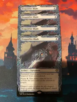 MTG Tarkir Dragonstorm Dragonfire Blade Showcase x 4 - Image 1