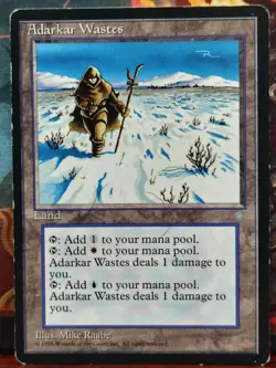 MTG Ice Age #326 Adarkar Wastes HP (Edge Wear) - Image 1