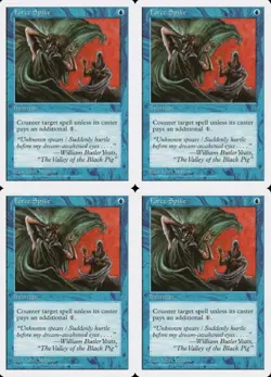 MTG Force Spike x4 5th Fifth Edition Common LP Playset - Image 1