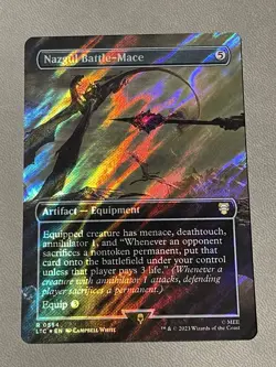 Nazgul Battle-Mace (Borderless) - MTG LTC Near Mint Surge Foil - Image 1