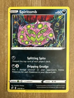 Pokemon TCG Basic SPIRITOMB 116/192 Rebel Clash Regular Rare - NM - Image 1