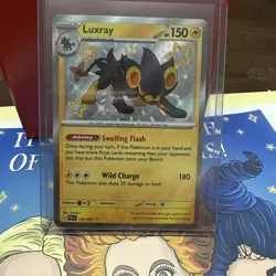 Luxray 137/091 Sv: Paldean Fates POKEMON TCG SHINY RARE. Could very well 10. - Image 1