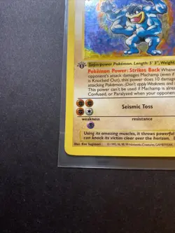 Machamp Base Set Shadowless 008/102 Deck Exclusives Holo Pokemon WOTC LP/MP - Image 5