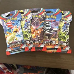 Pokemon TCG Obsidian Flames Booster Pack 5 Pack Lot Blister - Image 1