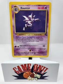 Pokemon Haunter 21/62 Unlimited Fossil Regular Rare LP - Image 1