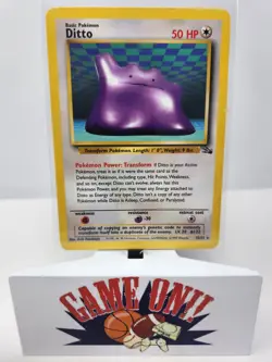 Pokemon Ditto 18/62 Fossil Unlimited Rare LP - Image 1