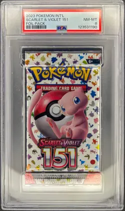 PSA 8 - POKEMON 151 ENGLISH - SCARLET & VIOLET GRADED SEALED BOOSTER PACK - Image 1