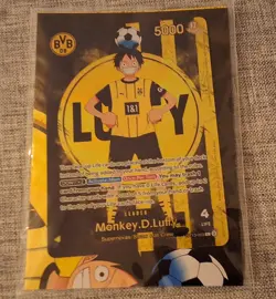 One Piece x BVB Borussia Dortmund Promo Karte Monkey D. Luffy ST13-003 Sealed !! - Image 3