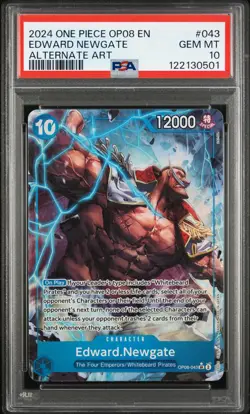 2024 ONE PIECE OP08-TWO LEGENDS ALTERNATE ART #043 EDWARD NEWGATE PSA 10 - Image 1