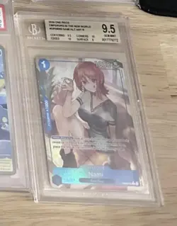BGS 9.5 GEM MINT One Piece Nami Alt Art R Emperors in the New World OP09-050 - Image 1