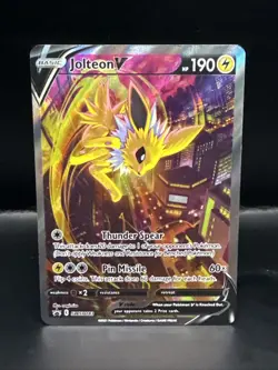 Pokemon TCG Jolteon v SWSH183 Black Star Promo Holo Card - Image 3