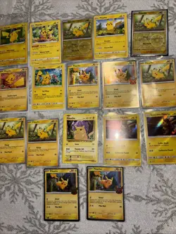 Pokemon 17 Card Pikachu Lot Sealed Holo Promo - Image 1