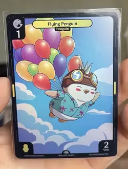 Foil Flying Penguin Vibes Pudgy Penguin TCG Enter the Huddle Card 38/200 - Image 1