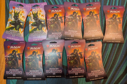 Magic Modern Horizons 2 Sleeved Blisters 9x Draft & 2 Set Booster Packs 630509924929 - Image 1