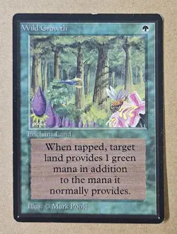 Magic the Gathering MTG Beta Wild Growth - Image 1