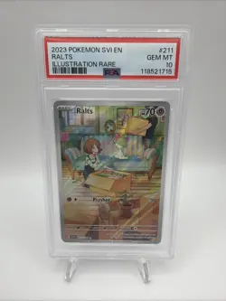 Pokemon Ralts Scarlet & Violet Illustration #211 PSA 10 Gem Mint - Image 1