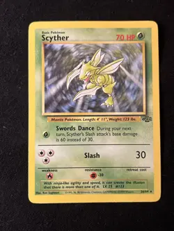 Pokemon TCG Jungle Scyther 26/64 Non-Holo Rare Unlimited LP - Image 1
