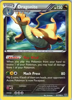Dragonite 5/108 - Pokemon TCG XY: Roaring Skies - Regular Rare (LP) - Image 1