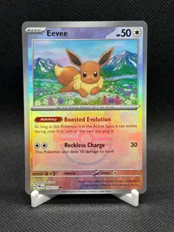 Eevee - 074/131 Prismatic Evolutions (Master Ball Holo) - NM - Pokemon TCG - Image 1