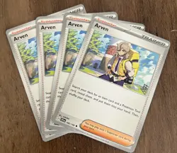 [4x Playset] Arven 166/198 Sv01: Scarlet & Violet Base Set - Pokemon TCG - Image 1