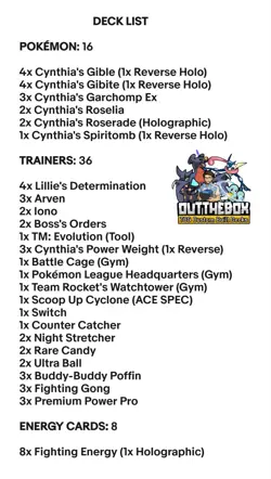 Cynthia's Garchomp & Roserade - Pokemon TCG - OutTheBoxTCG Meta & Standard Decks - Image 2