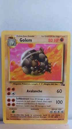 Golem [MP] - Pokemon TCG Fossil 36/62 [Uncommon] - Image 1
