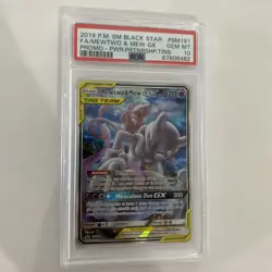 PSA 10 GEM MINT Mewtwo & Mew GX SM191 ALTERNATE ART PROMO Pokemon - Image 1