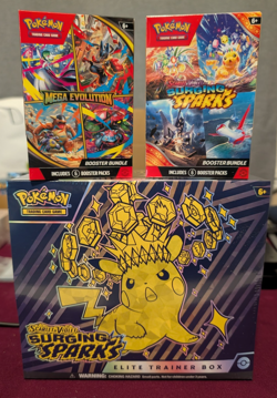 Pokemon TCG Mega Evolution Booster Bundle, Surging Sparks ETB & Booster Bundle - Image 1