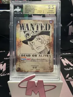 One Piece CCG Sabo SP OP13-120 WANTED - BGS 9.5 Gem Mint Carrying On His Will JP - Image 1