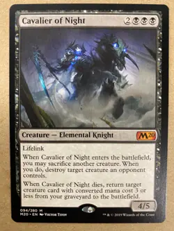 MTG 1x Cavalier of Night # 94 Core Set 2020 M20 Magic the Gathering Card x1 NM - Image 1