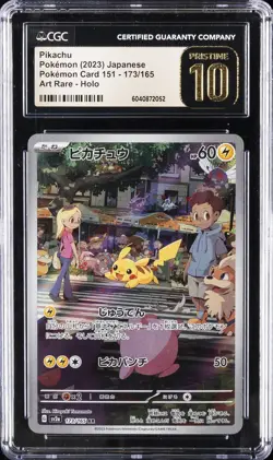 2023 POKEMON JPN POKEMON CARD 151 - ART RARE - HOLO PIKACHU CGC 10 PERFECT - Image 1