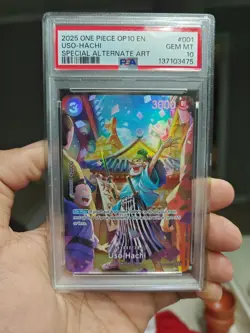 Uso-Hachi (SP) ST18-001 Royal Blood Foil PSA 10 One Piece Card - Image 1