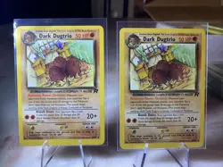 Dark Dugtrio 23/82 Team Rocket Non-Holo Rare WotC Vintage Pokemon Card NM/LP X2 - Image 1