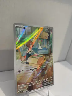 Pokemon TCG Ralts Scarlet & Violet Base Set Holo Illustration Card 211/198 - Image 3