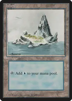 Island (335) Ice Age Land NM Magic: The Gathering 335 Normal - Image 1