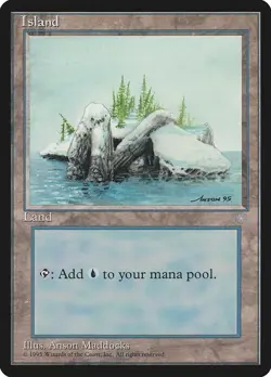 Island (336) Ice Age Land NM Magic: The Gathering 336 Normal - Image 1