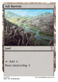 Ash Barrens (White Border) Mystery Booster 2 NM Magic: The Gathering Normal - Image 1