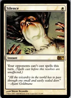 Silence Magic 2011 (M11) Rare NM Magic: The Gathering 30 Normal - Image 1