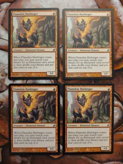 NM Flamekin Harbinger Lorwyn LRW X4 (Playset) MTG Magic the Gathering - Image 1